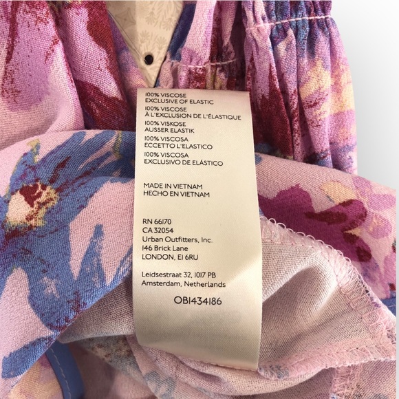 NWT Free People Floral Tie front Blouse - Picture 15 of 16